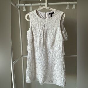 BCBGMaxAzria White Lace Mini Dress size S
